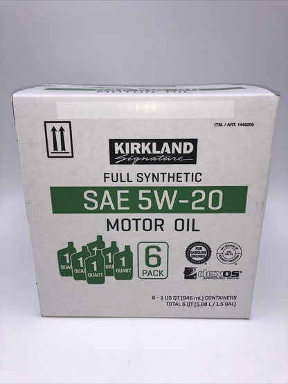 Kirkland Signature 1-Quart 5W-20 Full Synthetic Motor Oil - 6 pack
