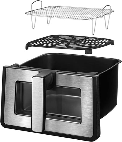 Gourmia Digital 8 qt Air Fryer, Black - Window, Light
