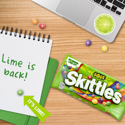 Skittles Sours Chewy Candy Full Size Packs - 24 Ct Bulk Box