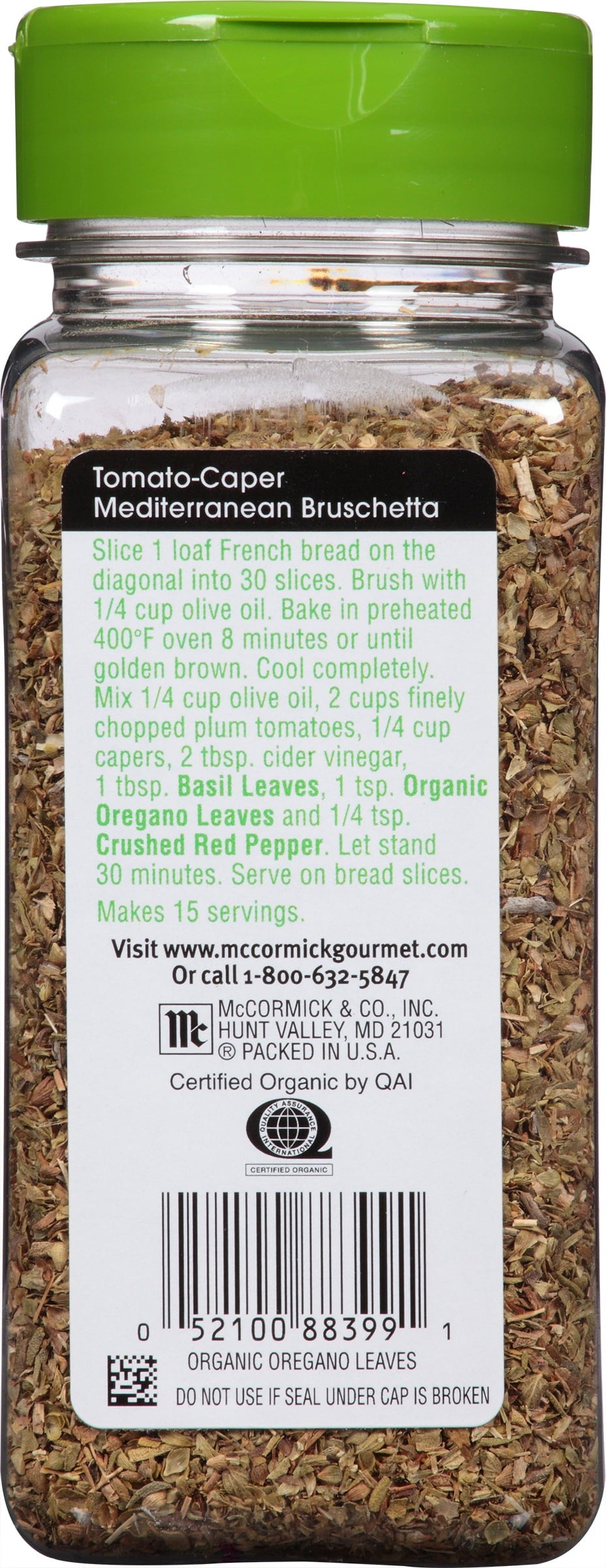 McCormick Gourmet 100% Organic Oregano-2.5 oz