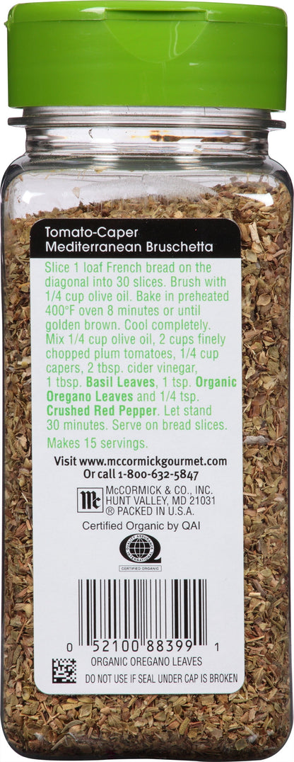 McCormick Gourmet 100% Organic Oregano-2.5 oz