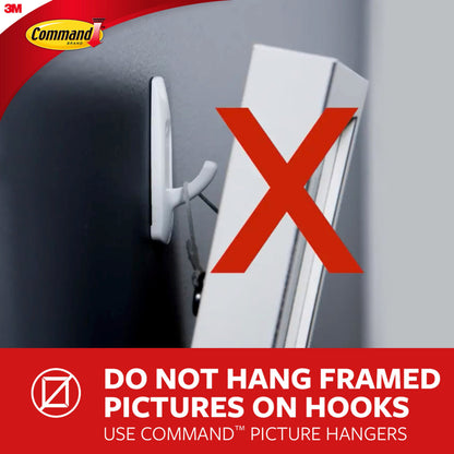 Command Broom and Mop Grippers Wall Hook, White, Damage Free Organizing, 2 Hangers