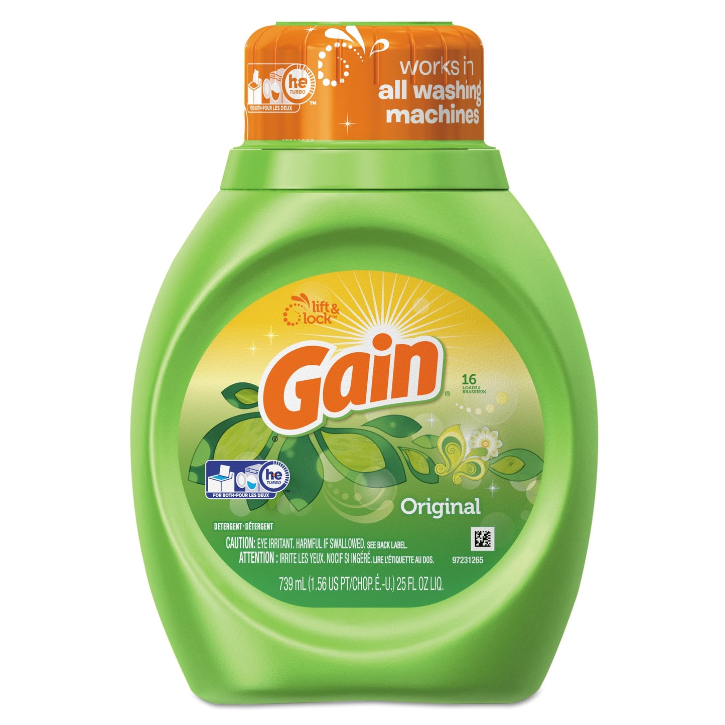 Gain Liquid Laundry Detergent, Original Fresh, 25oz Bottle