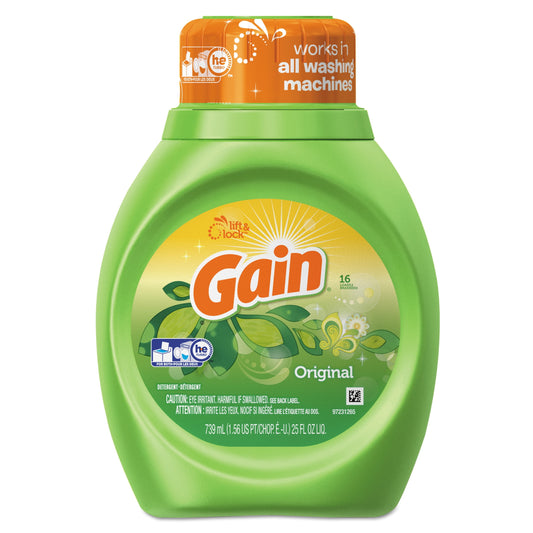 Gain Liquid Laundry Detergent, Original Fresh, 25oz Bottle