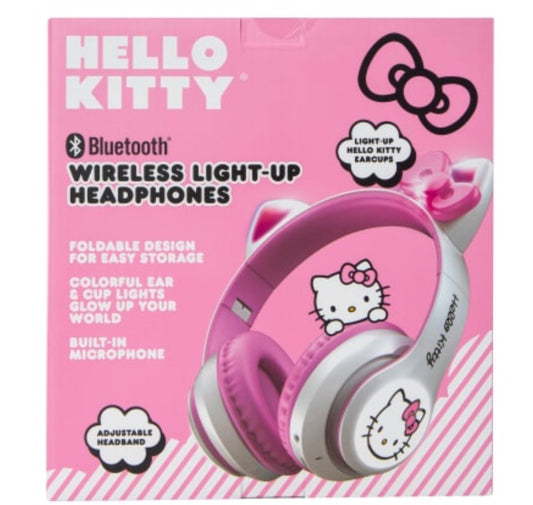 Hello Kitty Bluetooth Wireless Light-Up Headphones