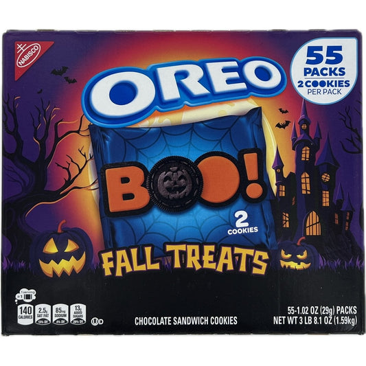 OREO Boo! Fall Treats Chocolate Sandwich Cookies, 1.02 Oune (Pack of 55)