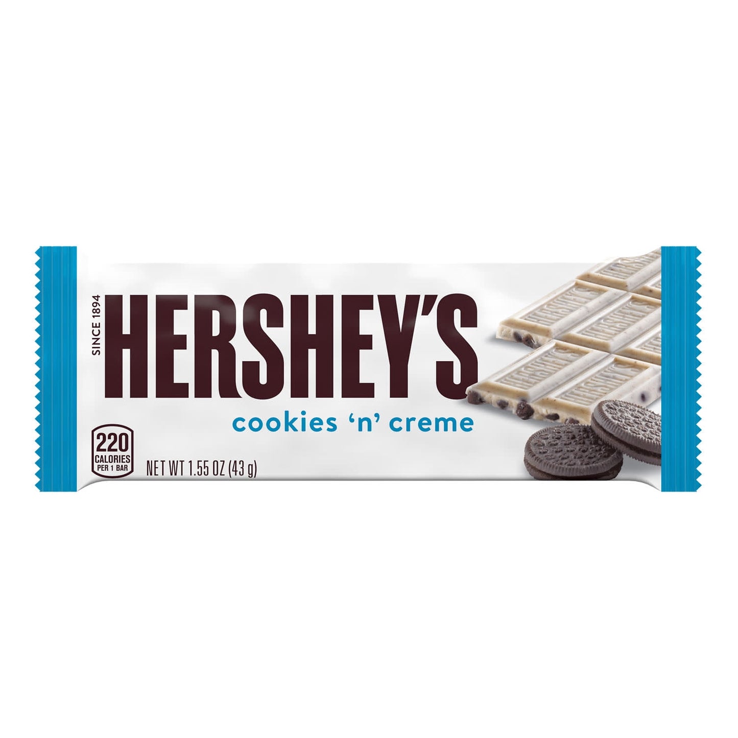 Hershey's Cookies 'n' Creme Candy, Bars 1.55 oz, 36 Count