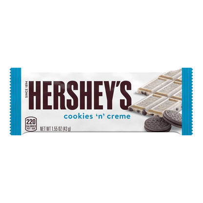 Hershey's Cookies 'n' Creme Candy, Bars 1.55 oz, 36 Count