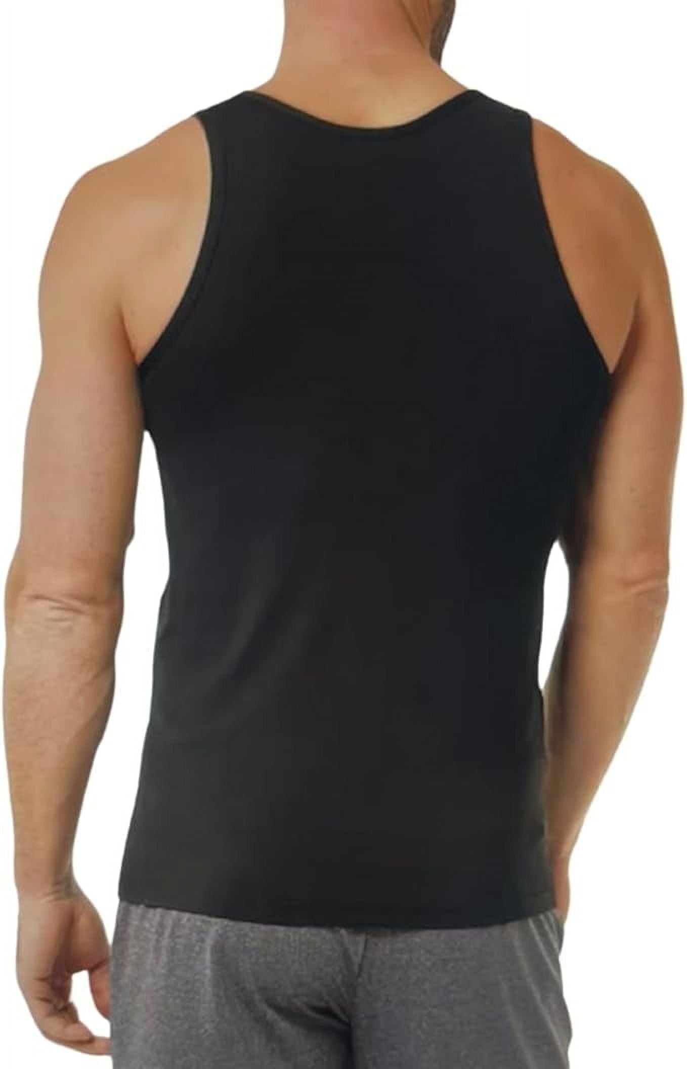 32 Degrees Mens Comfort Mesh Tank Top, 3 Pack (Black, Medium)