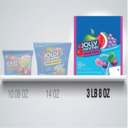 Jolly Rancher Filled Pops Assorted Fruit Flavored Candy, Box 56 oz, 100 Pieces
