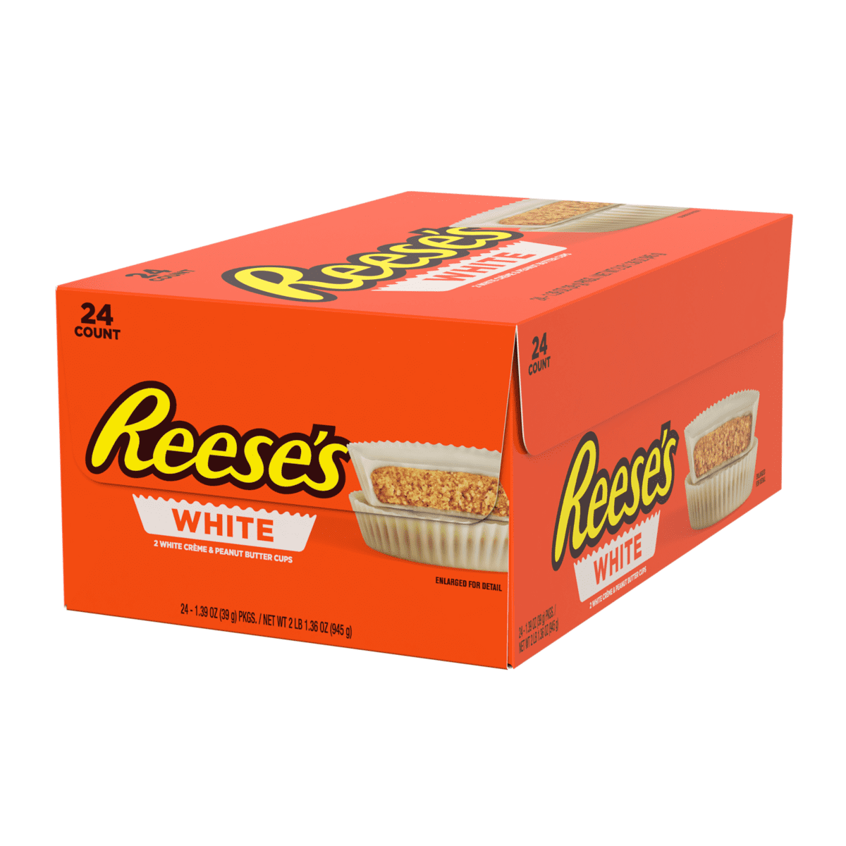 New 339029 Hersheys Reeses White Chocolate 1.39 Oz (24-Pack) Chocolate Cheap Wholesale Discount Bulk Candy Chocolate Bud Vase