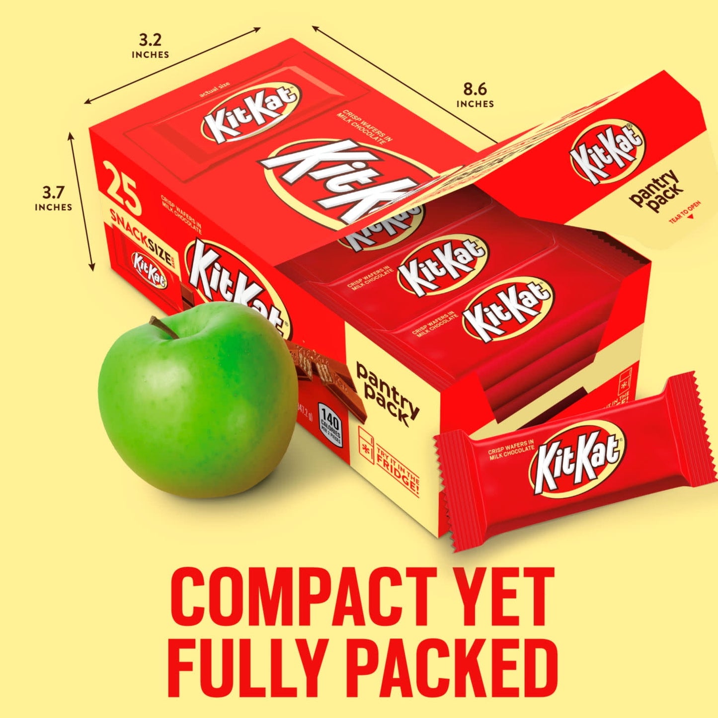 Kit Kat Milk Chocolate Wafer Snack Size Candy, Pantry Pack 12.25 oz, 25 Pieces