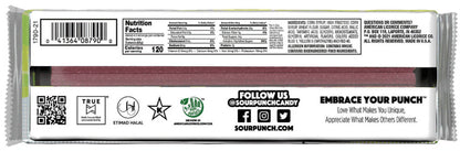 Sour Punch Rainbow Straws Chewy Candy 2oz Tray (24-Pack)