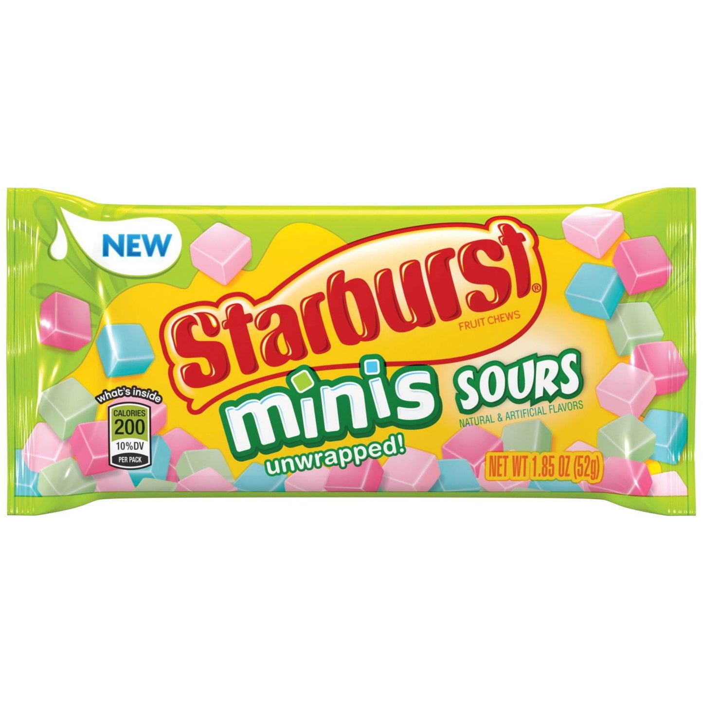 Starburst, Minis Sours Fruit Chews Candy, 1.85 Oz. (24 Count)