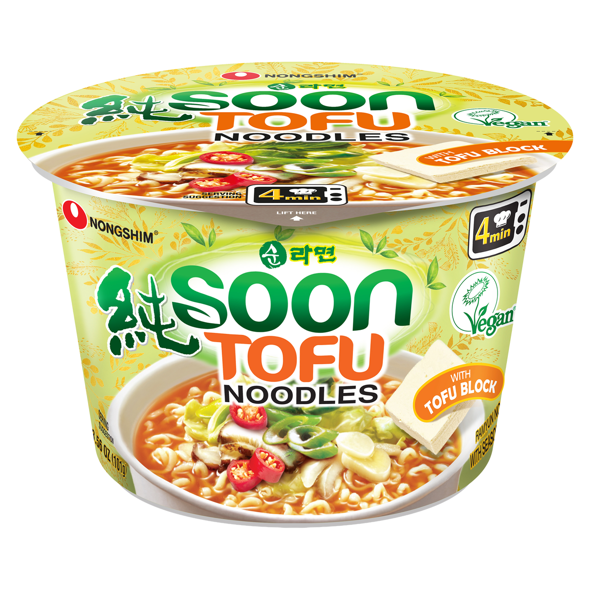 Nongshim Soon Tofu Noodles, 3.56 oz, 6 ct