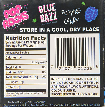 Pop Rocks Blue Raspberry, 24 Count
