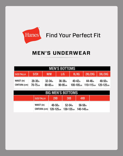 Hanes Men's 5-Pack Best Comfort & Fit Tagless Flex Waistband No Ride-Up Leg Boxer Briefs