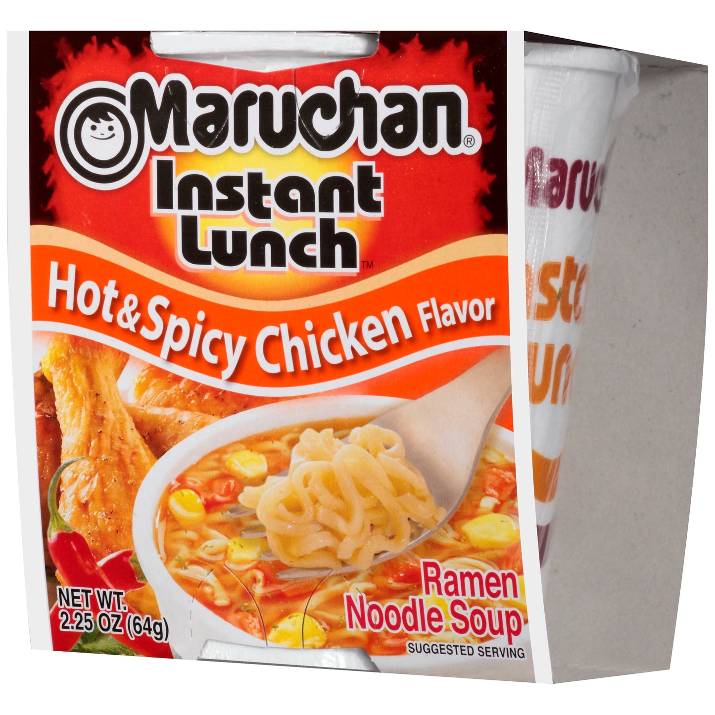 Maruchan Instant Lunch, Hot and Spicy Chicken, 2.25 oz, 12 Ct Ready to Cook