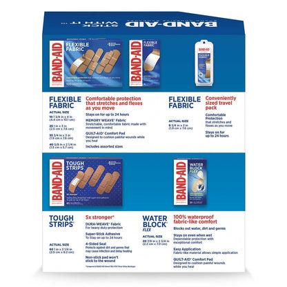Band-Aid Adhesive Bandages Assorted 198 Count
