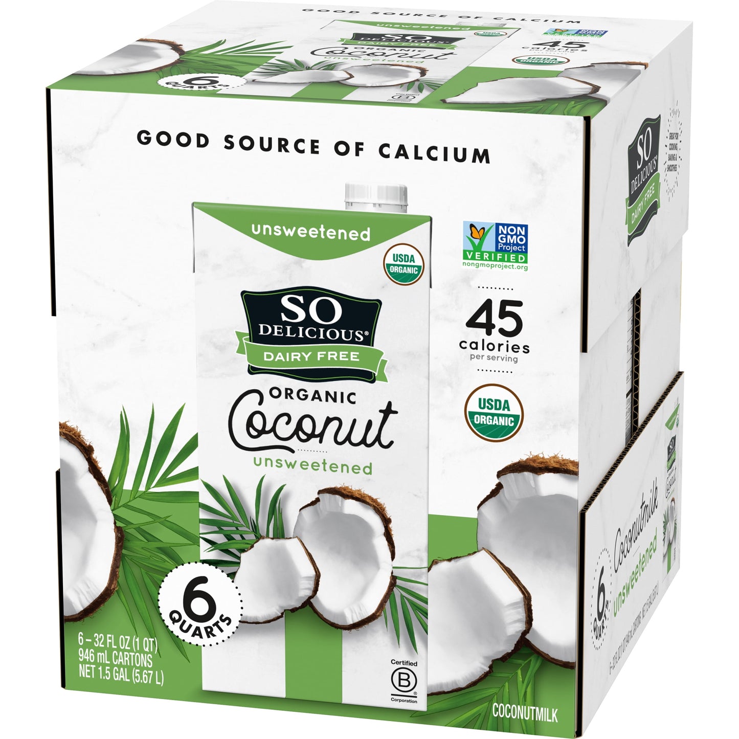 So Delicious? Unsweetened Coconut Milk Beverage 6-32 fl. oz. Cartons