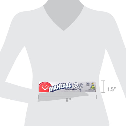 Airheads Candy Individually Wrapped .55oz Bars, White Mystery, Nut Free, 19.8 oz (36 Count)