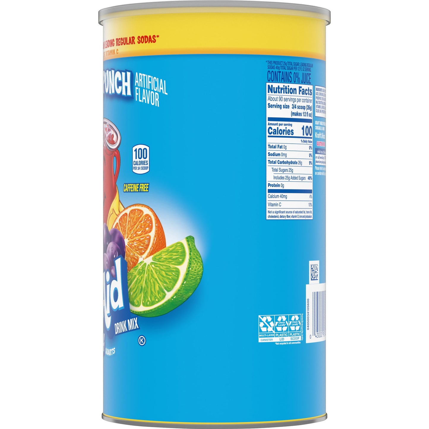 Kool-Aid Sugar-Sweetened Tropical Punch Artificially Flavored Powdered Soft Drink Mix, 5.16 lb Canister
