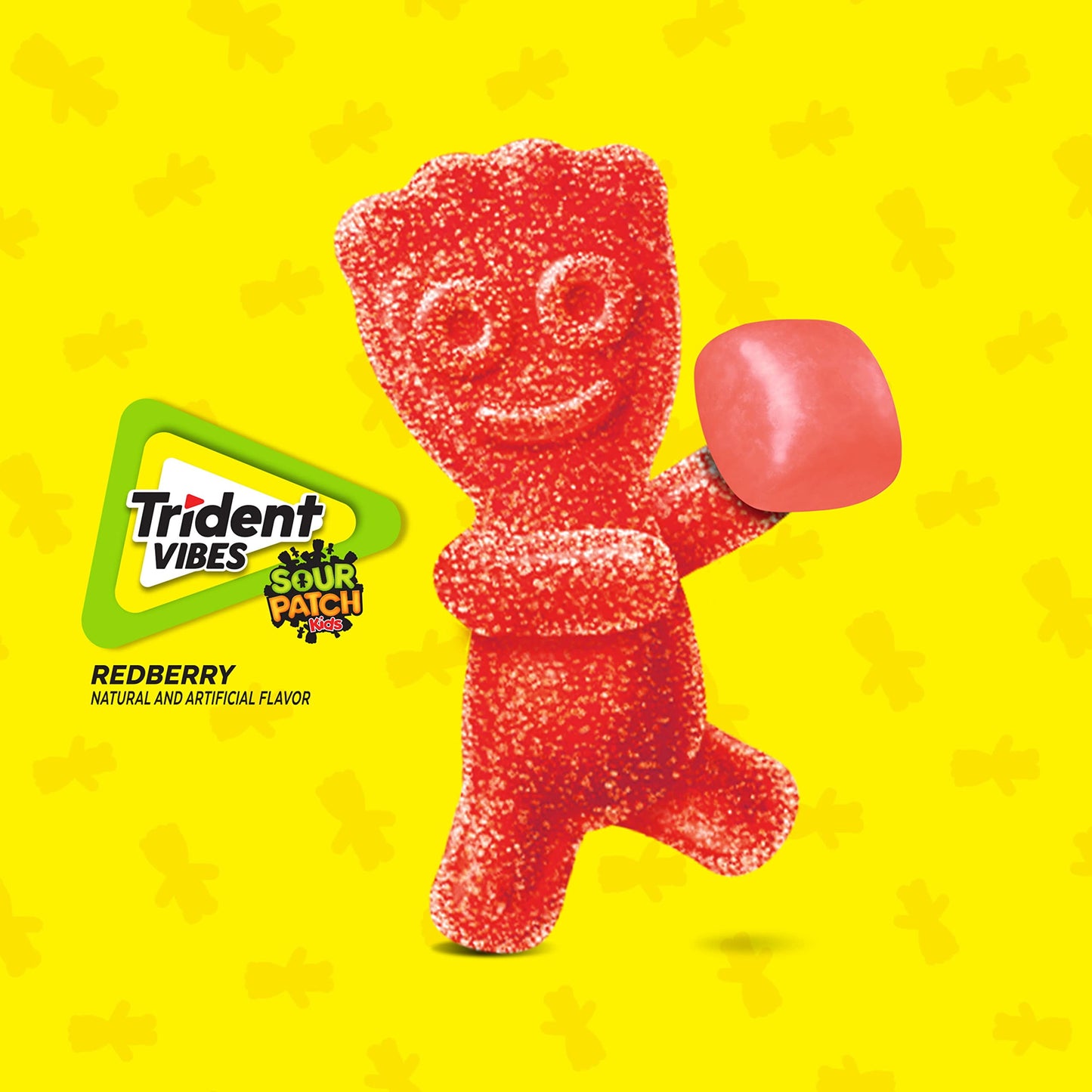 Trident Vibes SOUR PATCH KIDS Redberry Sugar Free Gum, 4-40 Piece Bottles 160 Total Pieces