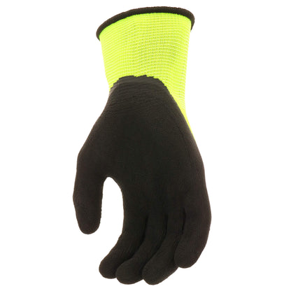 Cat CAT017418L Hivis Poly Knit Coated Palm Gloves