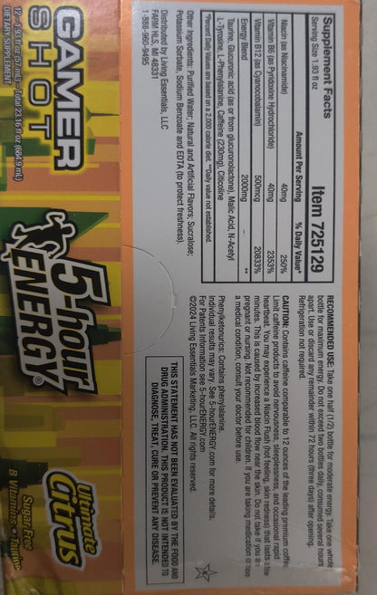 5-hour ENERGY?? Extra Strength, Ultimate Citrus, 12 Pack, 1.93 oz.