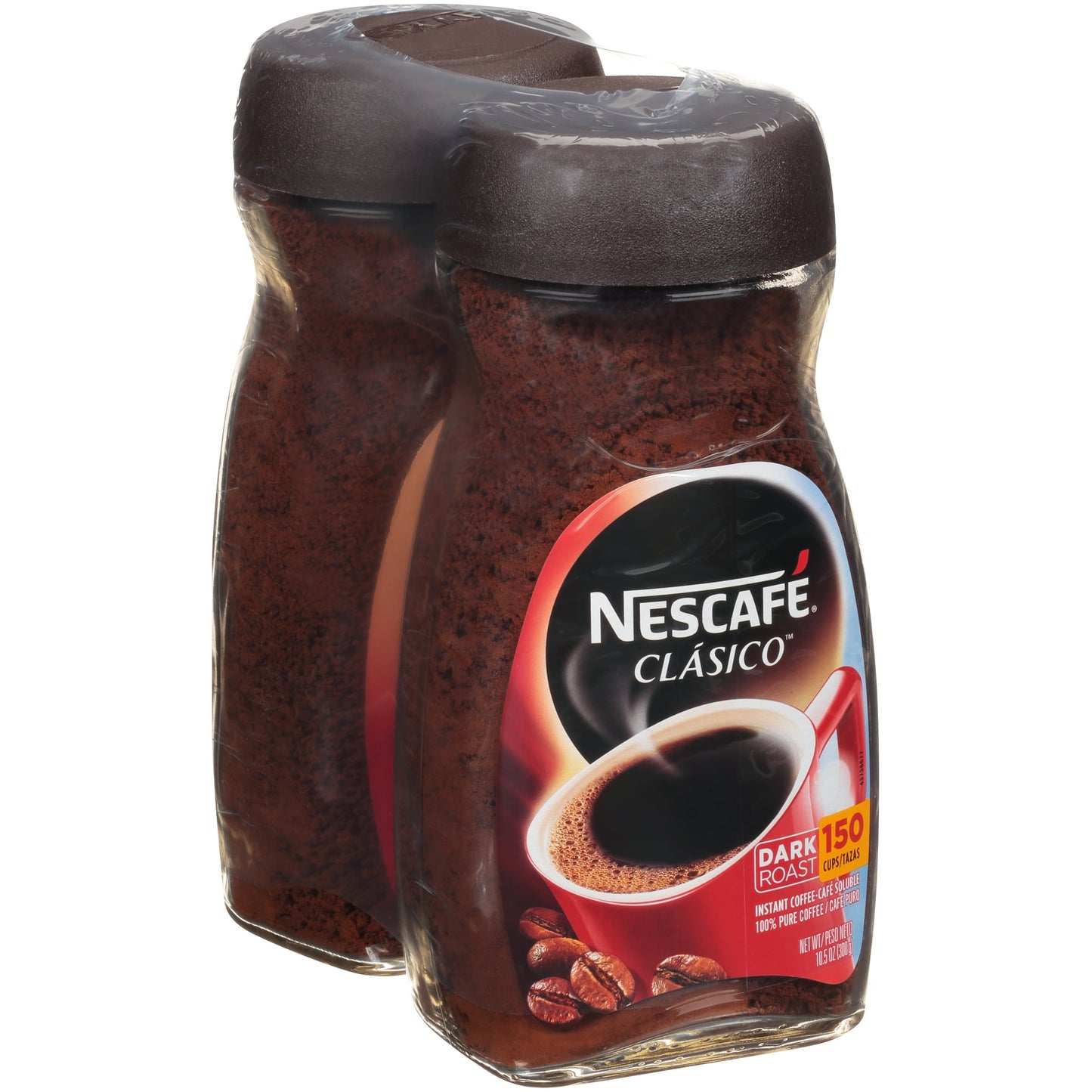 NESCAFE CLASICO Dark Roast Instant Coffee 2-10.5 oz. Jars